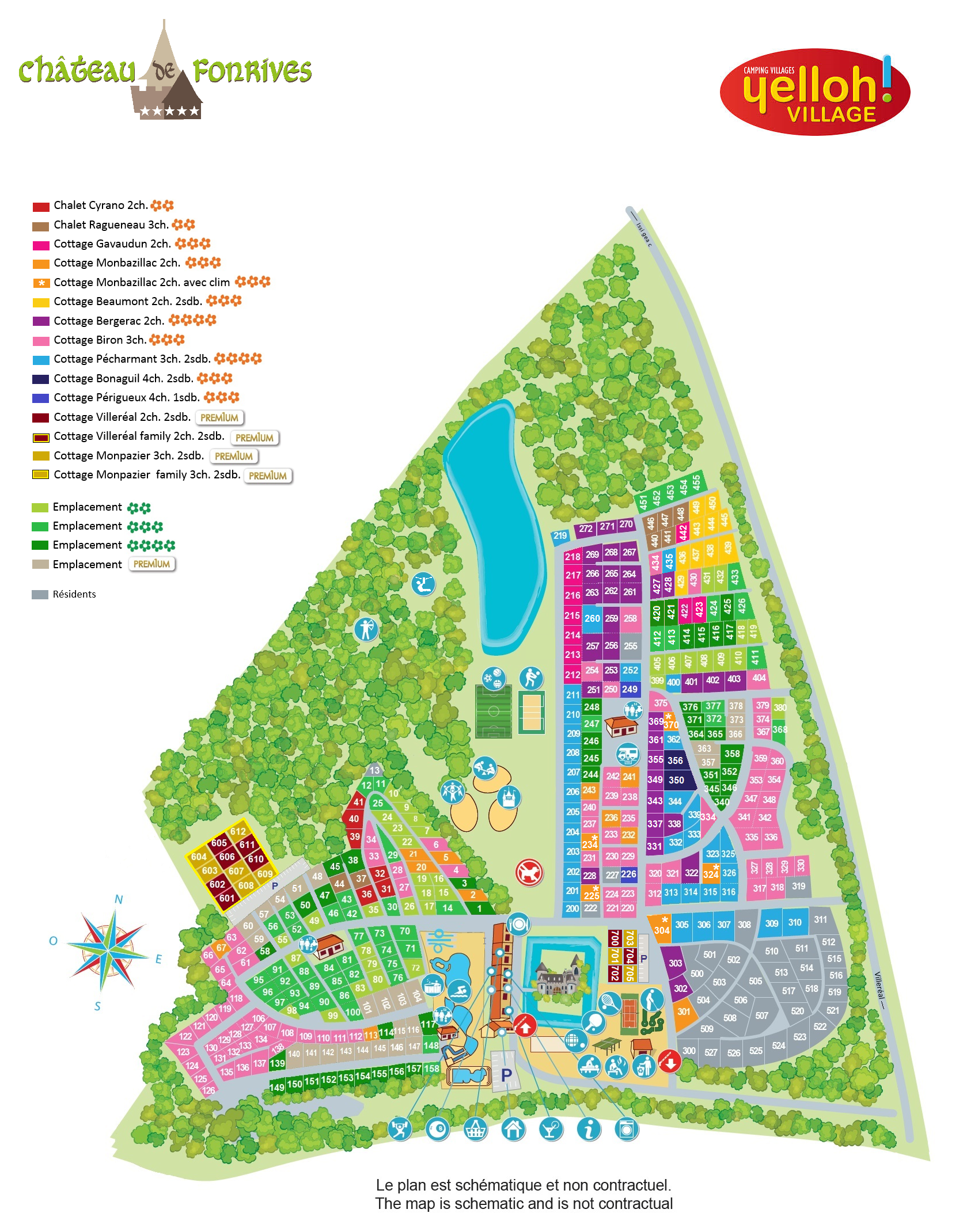 Camping Château de Fonrives, camping Aquitaine 5 stars