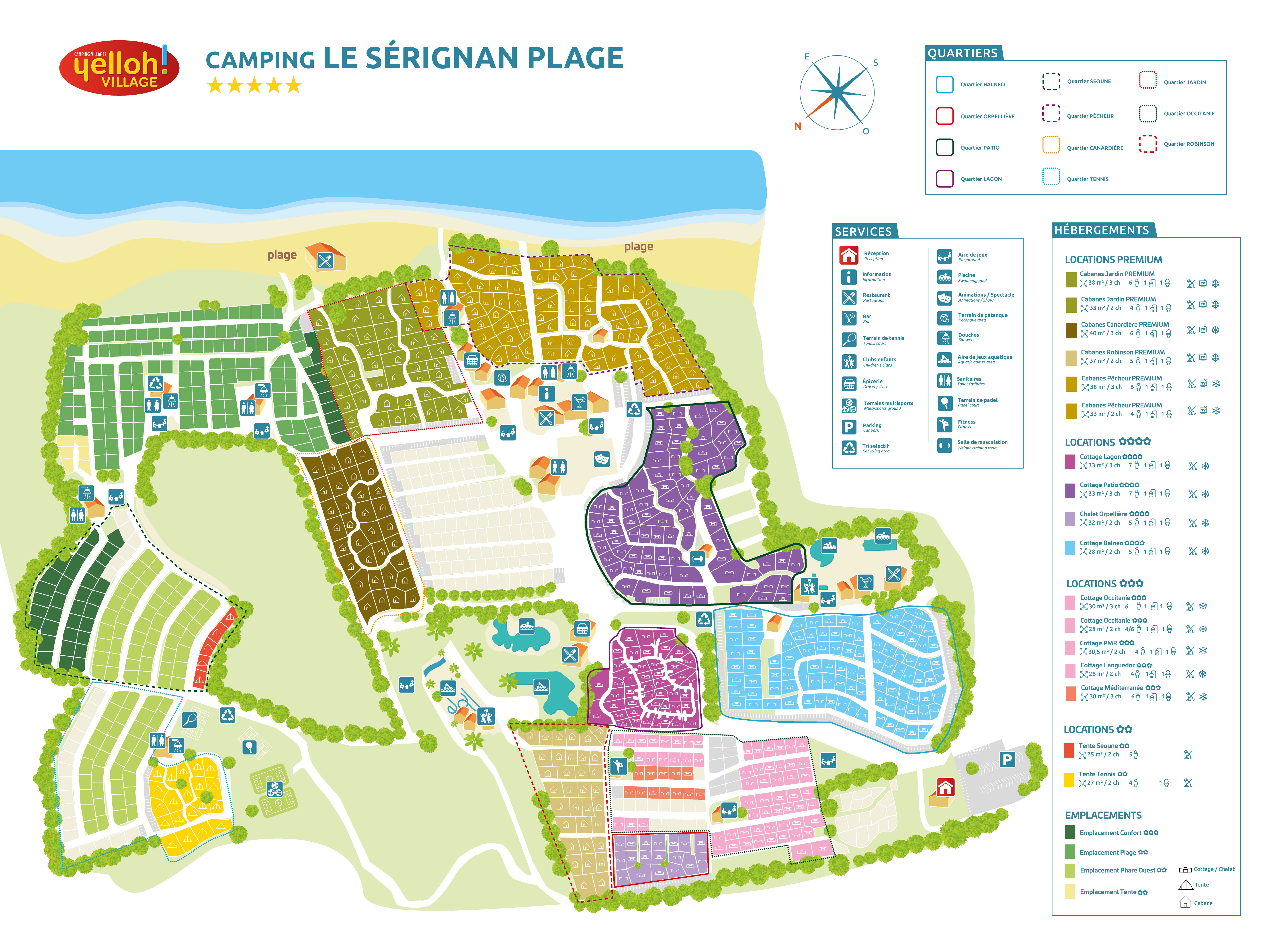 Camping Le S rignan Plage Camping Languedoc Roussillon 5 Sterne